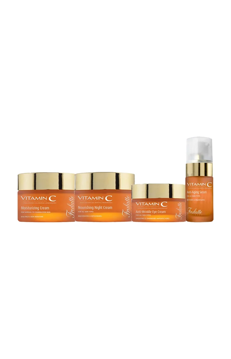 Routine anti-âge - Vitamine C - Visage & yeux - 4 soins